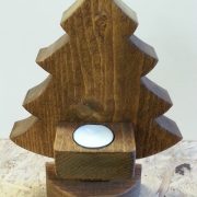 Kerstboompje van Steigerhout Waxinelichthouder in Old-Brown