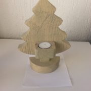 Kerstboompje van Steigerhout waxinelichthouder in grey-wash