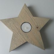 Waxinelichthouder Kerstster Maxi in Grey-wash