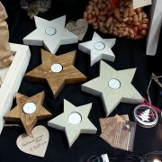 Waxinelichthouders Kerstster Mini en Maxi op Kerstmarkt